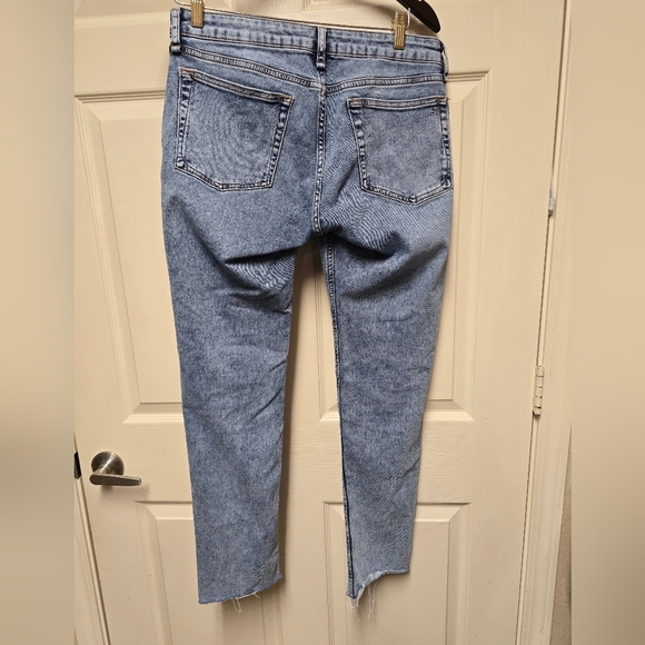 Rag & Bone DRE Low-Rise Boyfriend Raw Hem Acid Wash Blue Women Jeans Sz 27 - Picture 12 of 17